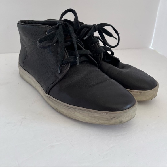 Rag & Bone Men’s 9 Euro 42 Black Leather Kent Sneakers - Picture 4 of 12